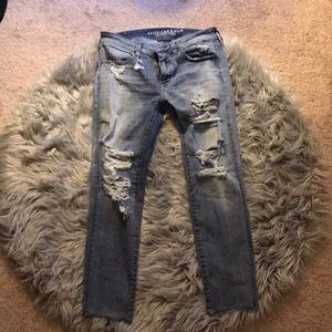 American eagle ripped jeggings